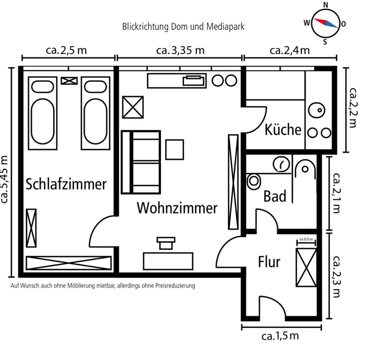 Appartement Domspitzen-blick, Cooles 2 Mit Indoor-swimmingpool Auf Dem Dach, Kueche Und Smart-tv *
